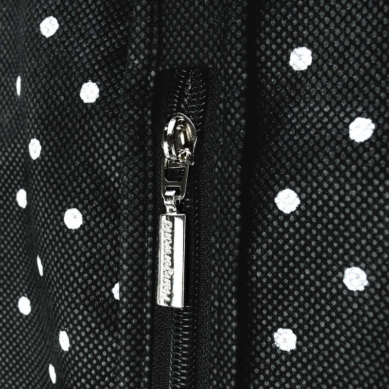 HANGERWORLD 40inch Garment Bag for Suits and Dresses Bags for Closet Storage Breathable Clothes Cover Dust Protector (1 Pack, Black Polka) - Image 4